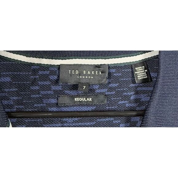 TED BAKED 1/4 ZIP Polo Shirt - Size 7 - 2XL XXL - Blue - Great Condition - Men's - Picture 2 of 6